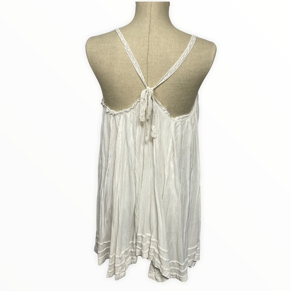 Billabong Ivory Embroidered Cotton Strappy Mini Sundress Medium - Picture 2 of 9
